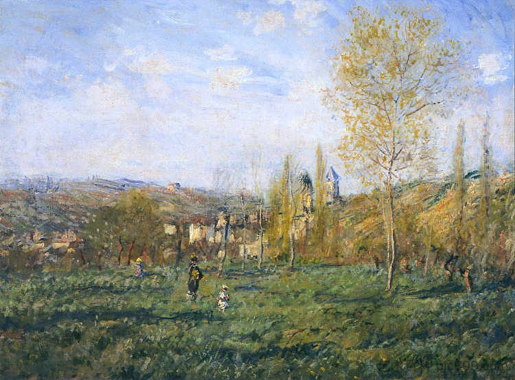 维特伊的春天 Springtime in Vetheuil (1880)，克劳德·莫奈