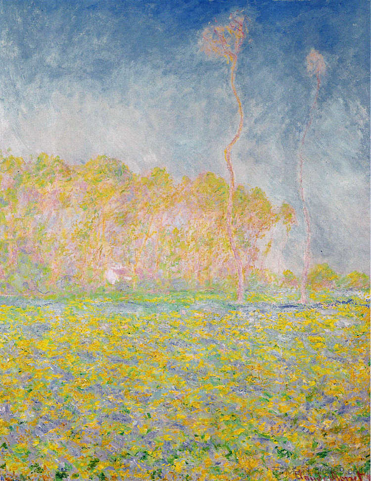 春天的风景 Springtime Landscape (1894)，克劳德·莫奈