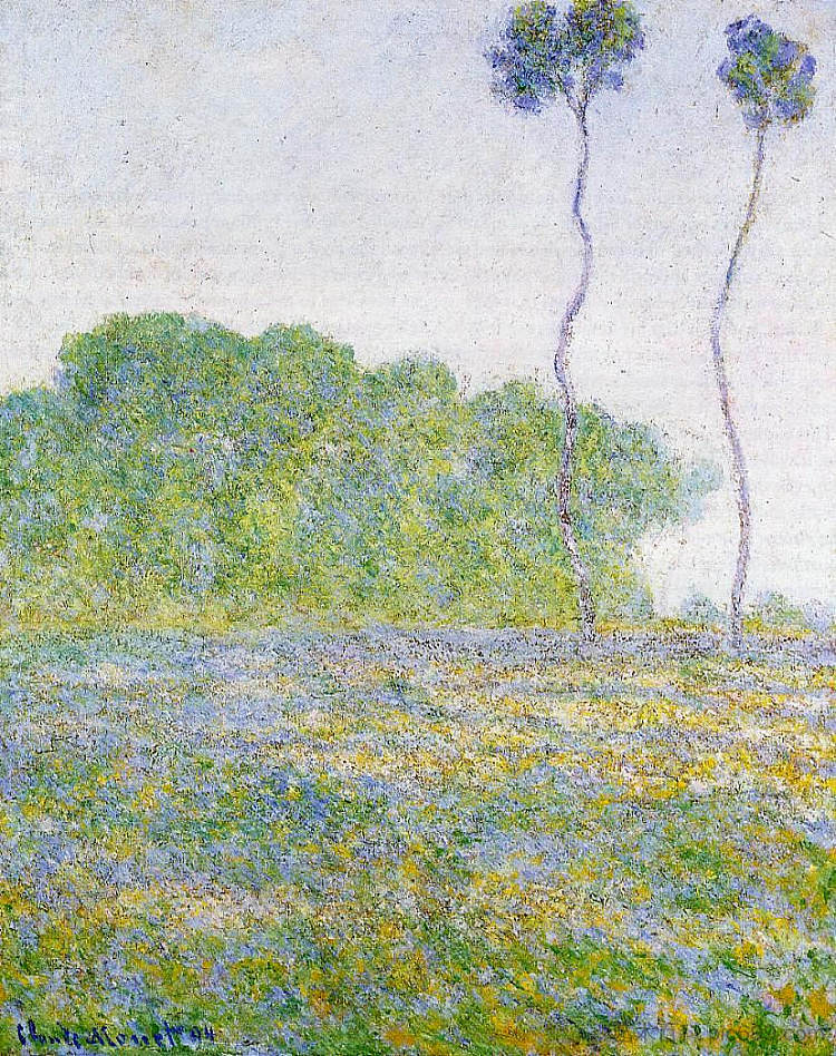 春天。吉维尼的草地 Springtime. Meadow at Giverny (1894),克劳德·莫奈