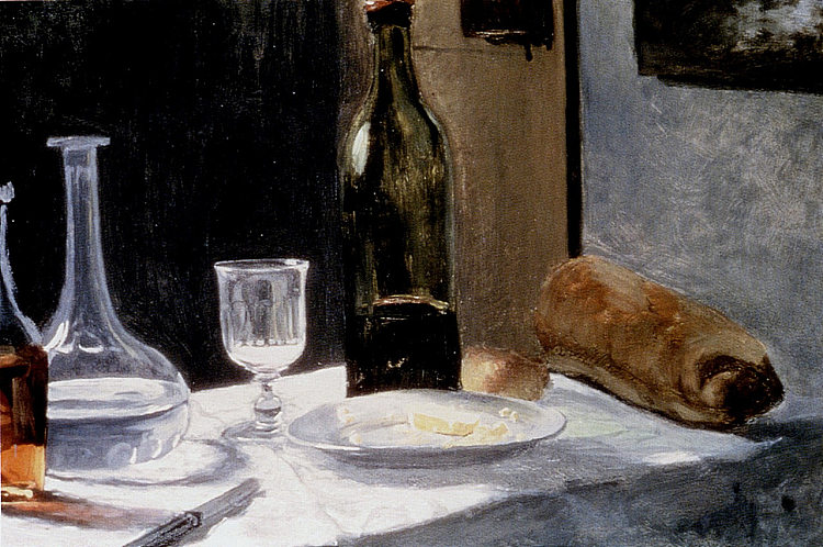 静物与瓶子 Still Life With Bottles (1862 - 1863)，克劳德·莫奈