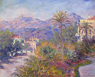 博尔迪盖拉的罗马达路 Strada Romada in Bordighera (1884)，克劳德·莫奈
