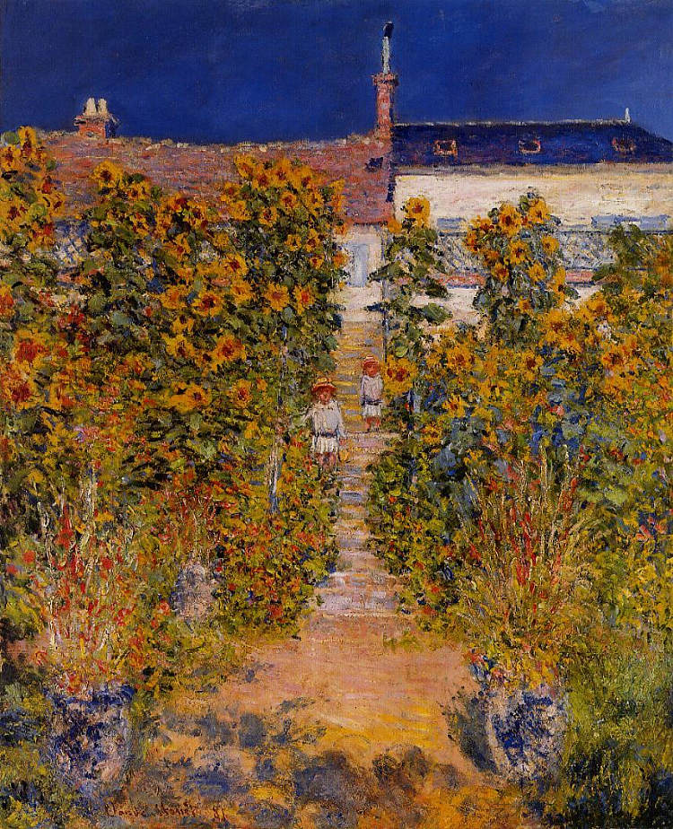 维特伊的艺术家花园 The Artist's Garden at Vetheuil (1880 - 1881),克劳德·莫奈