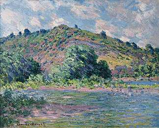 维勒兹港的塞纳河河岸 The Banks of the Seine at Port-Villez (1885)，克劳德·莫奈