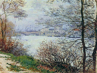 塞纳河畔，大加特岛 The Banks of the Seine, Ile de la Grande-Jatte (1878)，克劳德·莫奈