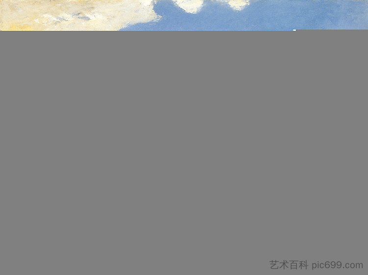 翁弗勒尔海滩 The Beach at Honfleur (1864 - 1866),克劳德·莫奈