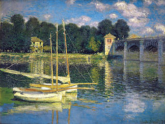 阿让特伊大桥 The Bridge at Argenteuil (1874)，克劳德·莫奈