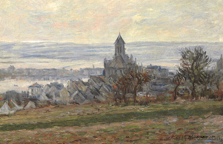 维特伊教堂 The Church of Vetheuil (1881),克劳德·莫奈