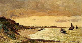 圣阿德烈斯海岸 The Coast at Sainte-Adresse (1864)，克劳德·莫奈