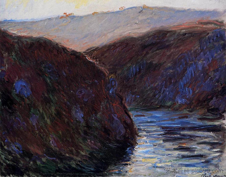 Creuse山谷,傍晚效应 The Creuse Valley, Evening Effect (1889),克劳德·莫奈
