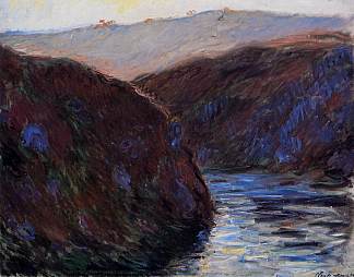 Creuse山谷，傍晚效应 The Creuse Valley, Evening Effect (1889)，克劳德·莫奈