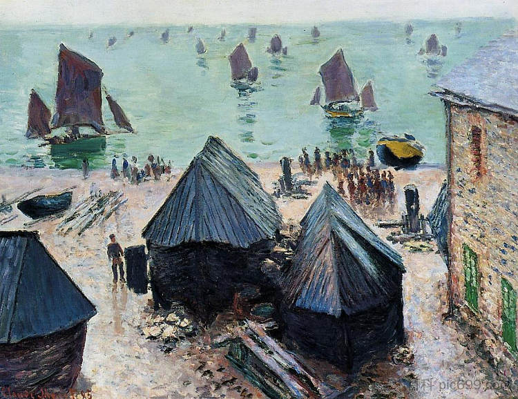 The Departure of the Boats, Etretat The Departure of the Boats, Etretat (1885)，克劳德·莫奈