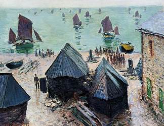 The Departure of the Boats, Etretat The Departure of the Boats, Etretat (1885)，克劳德·莫奈