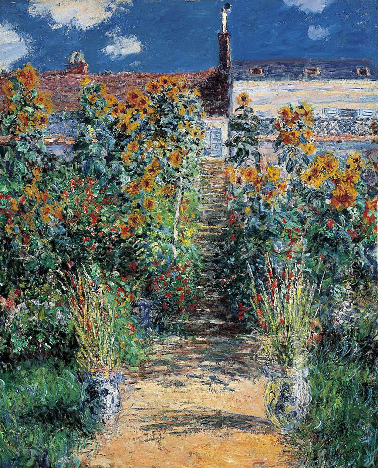 维特伊花园 The Garden at Vetheuil (1881),克劳德·莫奈