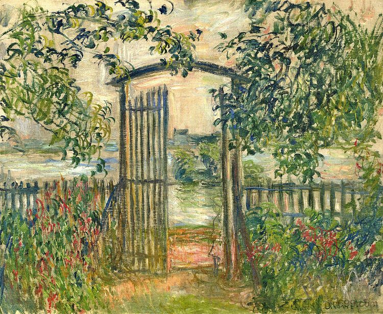 维特伊花园大门 The Garden Gate at Vetheuil (1881)，克劳德·莫奈