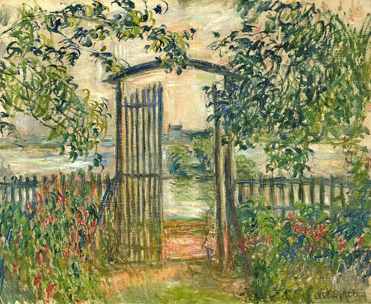 维特伊花园大门 The Garden Gate at Vetheuil (1881)，克劳德·莫奈