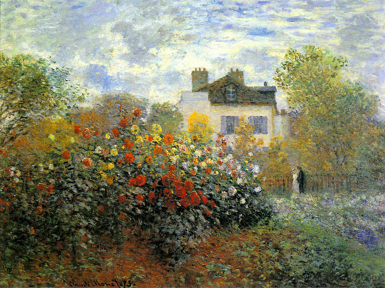 阿让特伊的莫奈花园 The Garden of Monet at Argenteuil (1873)，克劳德·莫奈