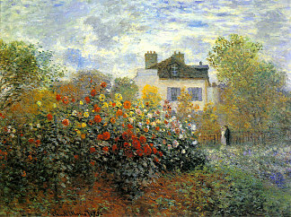 阿让特伊的莫奈花园 The Garden of Monet at Argenteuil (1873)，克劳德·莫奈