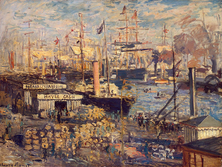 勒阿弗尔大码头 The Grand Dock at Le Havre (1872)，克劳德·莫奈