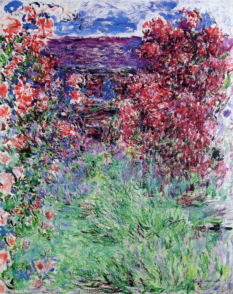 玫瑰丛中的房子 The House among the Roses (1925),克劳德·莫奈