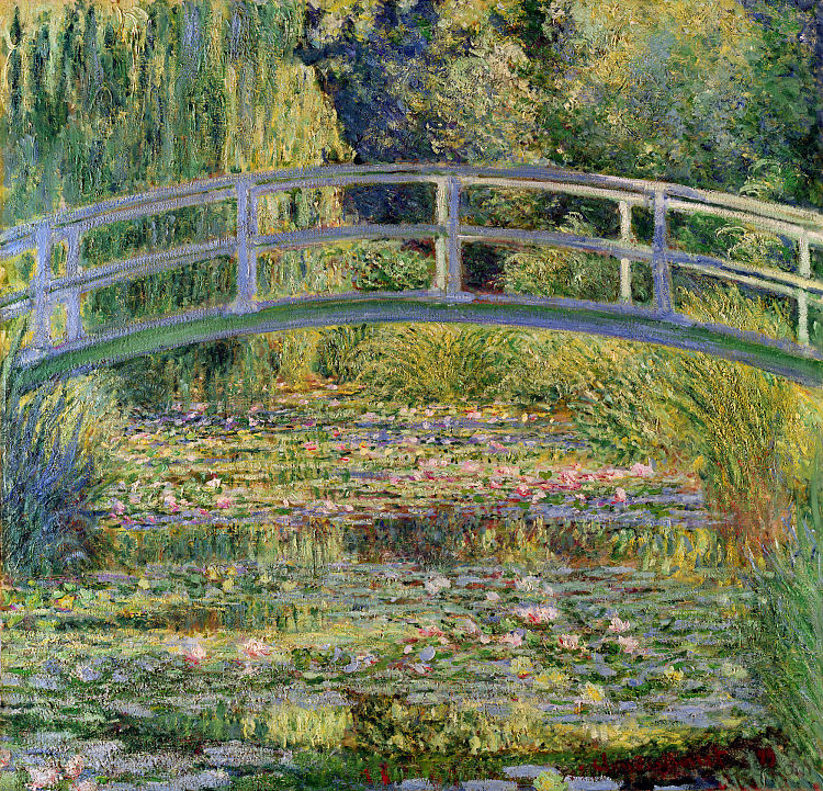 日本桥(睡莲池) The Japanese Bridge (The Water-Lily Pond) (1899)，克劳德·莫奈