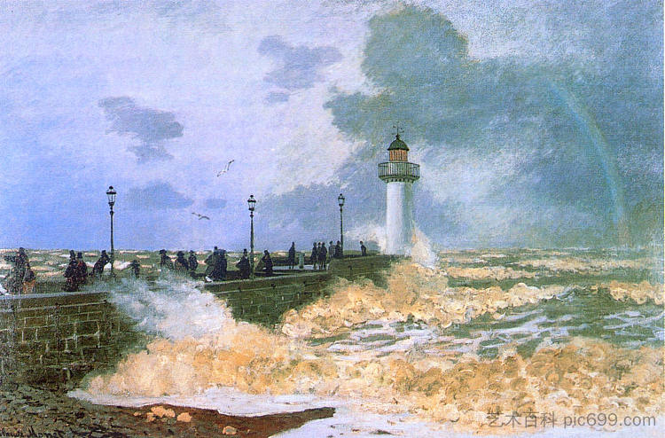 勒阿弗尔码头 The Jetty at Le Havre (1868)，克劳德·莫奈