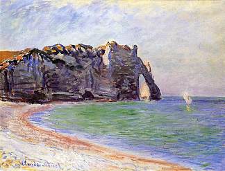 The Manneport, Etretat, the Porte d’Aval The Manneport, Etretat, the Porte d’Aval (1885)，克劳德·莫奈