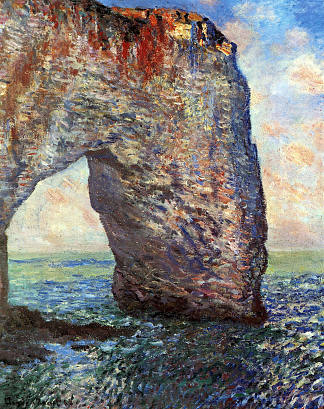 埃特尔塔附近的 Mannerport The Mannerport near Etretat (1886)，克劳德·莫奈