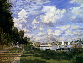 阿让特伊码头 The Marina at Argenteuil (1872)，克劳德·莫奈