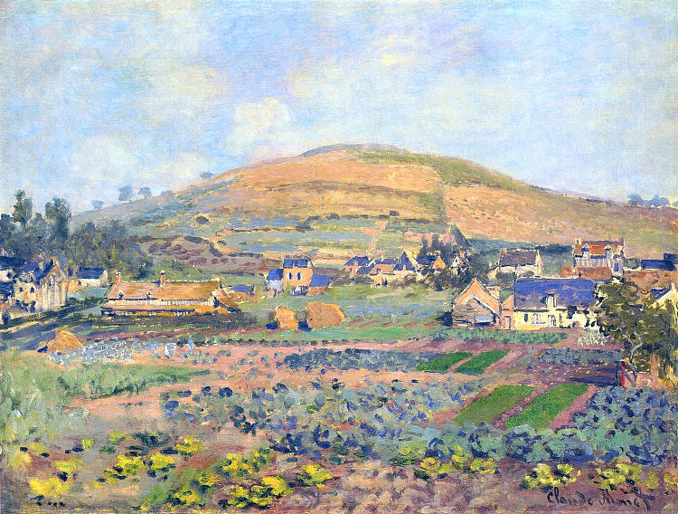 春天鲁昂的里布代山 The Mount Riboudet in Rouen at Spring (1872)，克劳德·莫奈