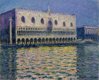 公爵宫 The Palazzo Ducale (1908)，克劳德·莫奈