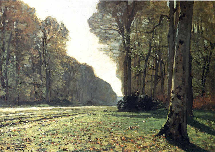 森林中的夏伊大道 The Pave de Chailly in the Forest (1865)，克劳德·莫奈