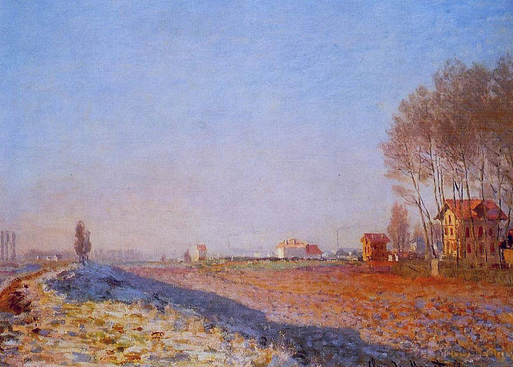 科伦布平原，白霜 The Plain of Colombes, White Frost (1873)，克劳德·莫奈