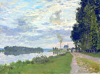 阿让特伊长廊 02 The Promenade at Argenteuil 02 (1872)，克劳德·莫奈