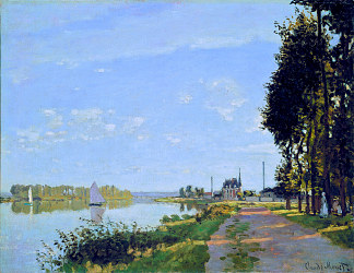 阿让特伊长廊 The Promenade at Argenteuil (1872)，克劳德·莫奈