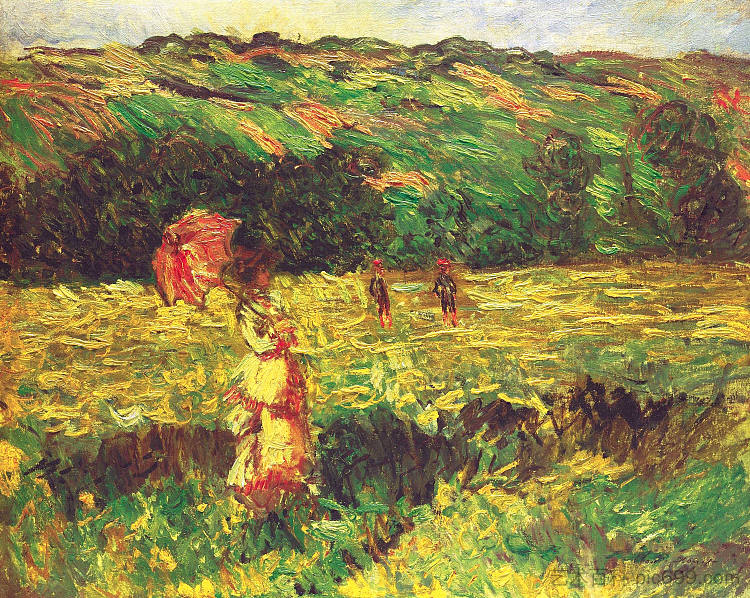 莱梅兹附近的海滨长廊 The Promenade near Limetz (1887),克劳德·莫奈