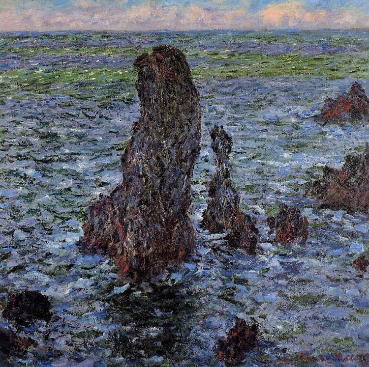 棉花港的金字塔 The Pyramids at Port-Coton (1886),克劳德·莫奈