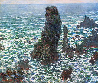 科顿港金字塔，美丽岛 The Pyramids of Port Coton, Belle-Ile-en-Mer (1886)，克劳德·莫奈