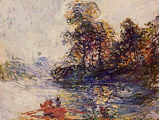 河流 The River (1881)，克劳德·莫奈
