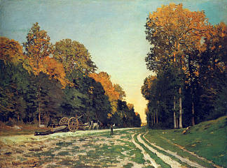从夏伊到枫丹白露的道路 The Road from Chailly to Fontainebleau (1864)，克劳德·莫奈