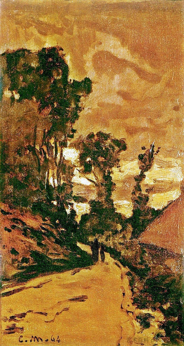 通往圣西缅农场之路 The Road to the Farm of Saint-Simeon (1864),克劳德·莫奈