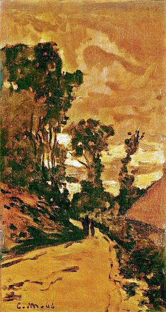 通往圣西缅农场之路 The Road to the Farm of Saint-Simeon (1864)，克劳德·莫奈