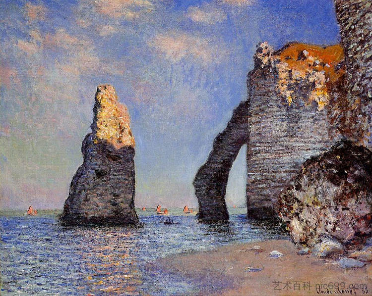 The Rock Needle and the Porte d'Aval The Rock Needle and the Porte d'Aval (1885)，克劳德·莫奈