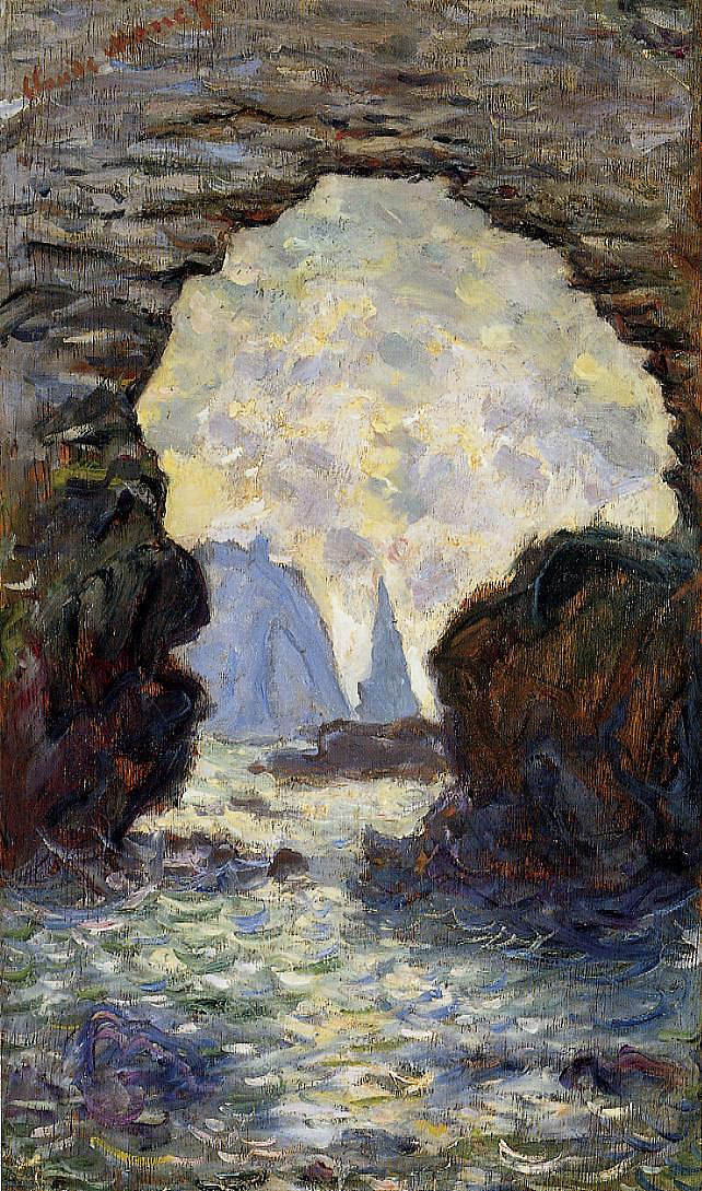 The Rock Needle Seen through the Porte d'Aumont The Rock Needle Seen through the Porte d'Aumont (1885)，克劳德·莫奈