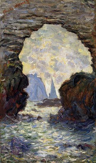 The Rock Needle Seen through the Porte d’Aumont The Rock Needle Seen through the Porte d’Aumont (1885)，克劳德·莫奈