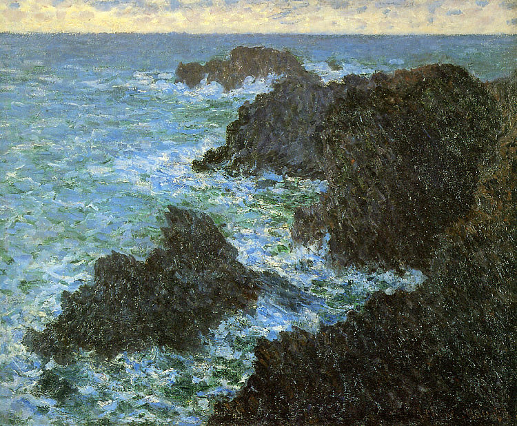 贝勒岛的岩石 The rocks of Belle-Ile (1886),克劳德·莫奈
