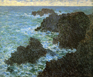 贝勒岛的岩石 The rocks of Belle-Ile (1886)，克劳德·莫奈