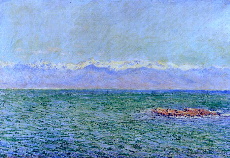 大海和阿尔卑斯山 The Sea and the Alps (1888)，克劳德·莫奈