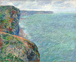 从费坎普悬崖上看到的大海 The Sea Seen from the Cliffs of Fecamp (1881)，克劳德·莫奈