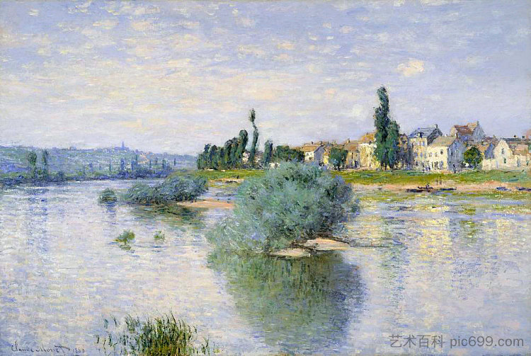 拉瓦库尔的塞纳河 The Seine at Lavacourt (1880),克劳德·莫奈