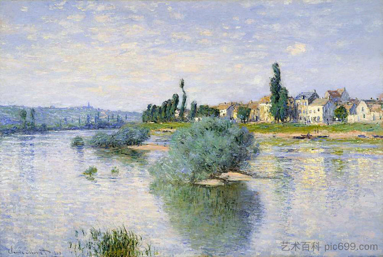 拉瓦库尔的塞纳河 The Seine at Lavacourt (1880)，克劳德·莫奈